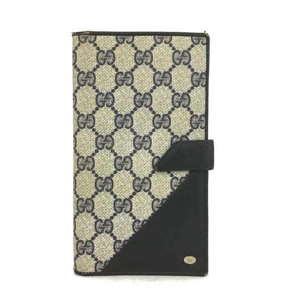 Gucci Handbags - OLD GUCCI GG Logo PVC Leather Long Bifold Wallet
